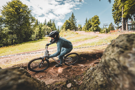 Luca Dransmann beim Downhill Rennen