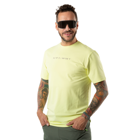 Platzangst Function T-Shirt - Gelb mit Aufdruck 1